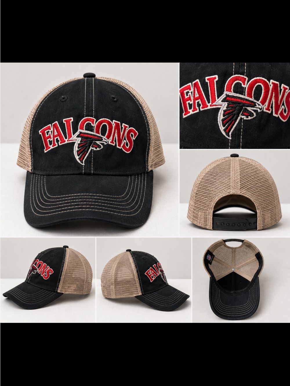 NFL Team Apparel Black and Tan Cap